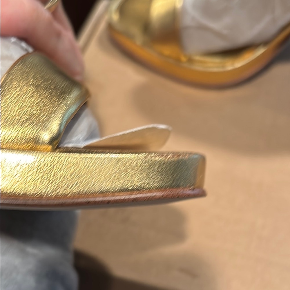 Circus by Sam Edelman Women's Gold Chunky platform Heels size 9.5 - Picture 11 of 13